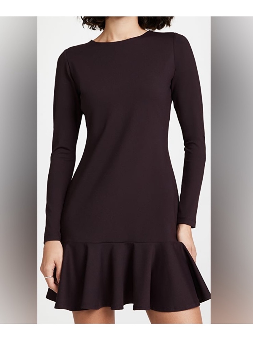 Susana Monaco
Ruffle Bottom Dress in Cabernet